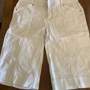 CABI white denim walking short.  Size 8